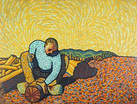 Wilhelm Morgner: Der Holzarbeiter (1911)