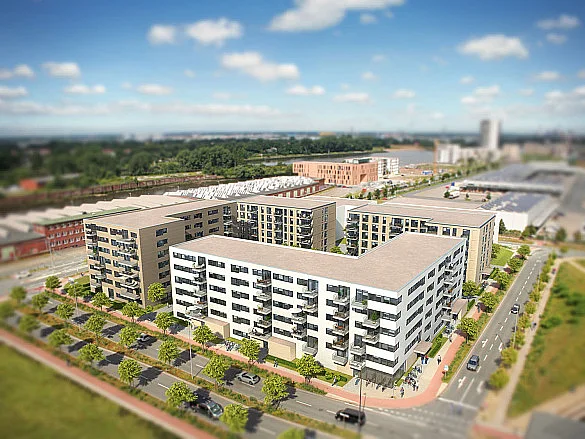 Visualisierung des Bauprojektes Marcuskaje