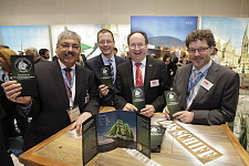 ITB 2015: von links: Melf Grantz (Oberbürgermeister Bremerhaven), Martin Günthner (Senator für Wirtschaft, Arbeit und Häfen), Peter Siemering (Geschäftsführer Bremer Touristik-Zentrale), Raimond Kiesbye (Geschäftsführer Bremerhaven erleben)