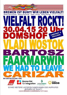 Das Plakat zum Open-Air-Konzert am 30. April 2015