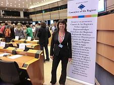 Ulrike Hiller während der Sitzung im AdR in Brüssel