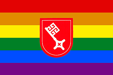 Internationales Symbol der schwul-lesbischen Bürgerrechtsbewegung: Die Regenbogenfahne