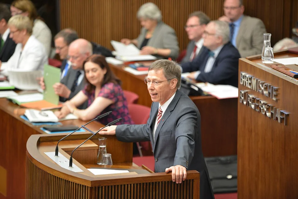 Regierungserklärung in der Bremischen Bürgerschaft. Bürgermeister Carsten Sieling