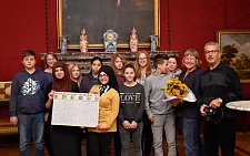 Der Profilfachkurs "Kunst und Sprache" des 8. Jahrgangs der Gesamtschule Bremen-West