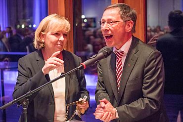Die Kohlkönigin von 2015, NRW-Ministerpräsidentin Hannelore Kraft mit Bürgermeister Carsten Sieling