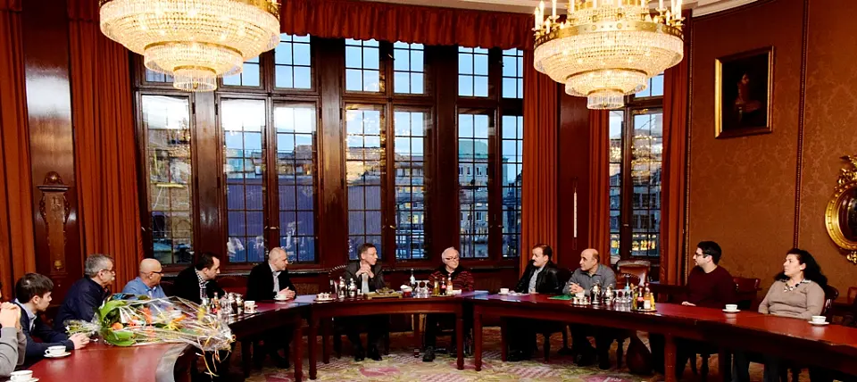 Arbeitsgespräch im Bremer Rathaus