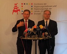 Bremens Bürgermeister Dr. Carsten Sieling und Sachsen-Anhalts Ministerpräsident Dr. Reiner Haseloff