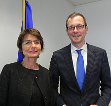 EU-Kommissarin Marianne Thyssen und Senator Martin Günthner