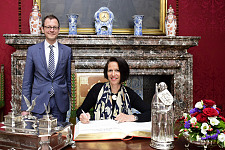 Senator Martin Günthner und Botschafterin der Schweiz, Christine Schraner Burgener