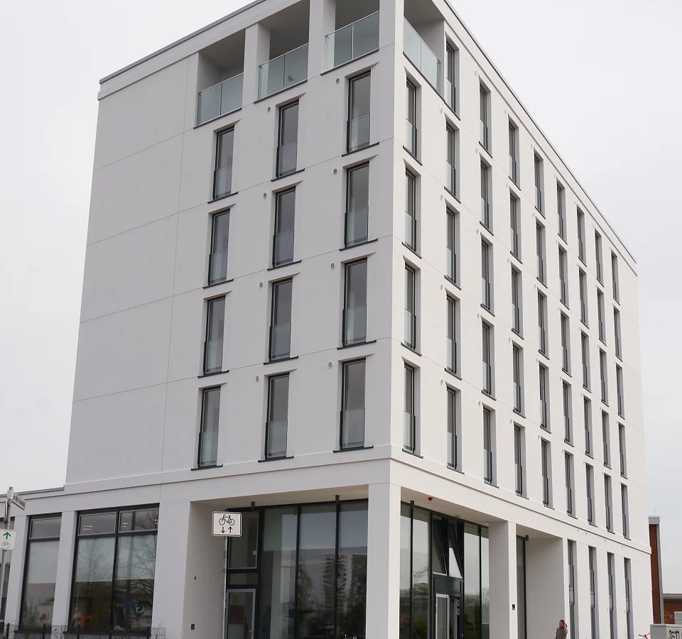 Das neue Übergangswohnheim - Porthotel in der Überseestadt
