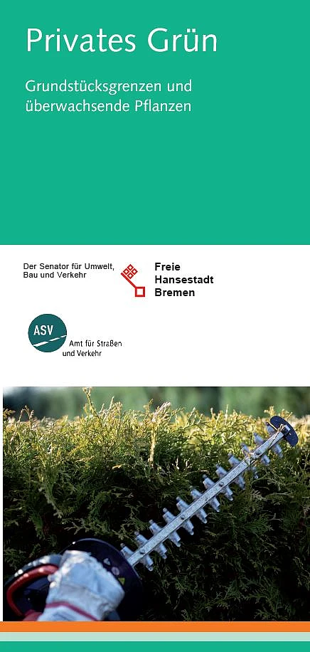 Flyer Privates Grün in Bremen