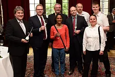 Freude über den neuen Senatswein