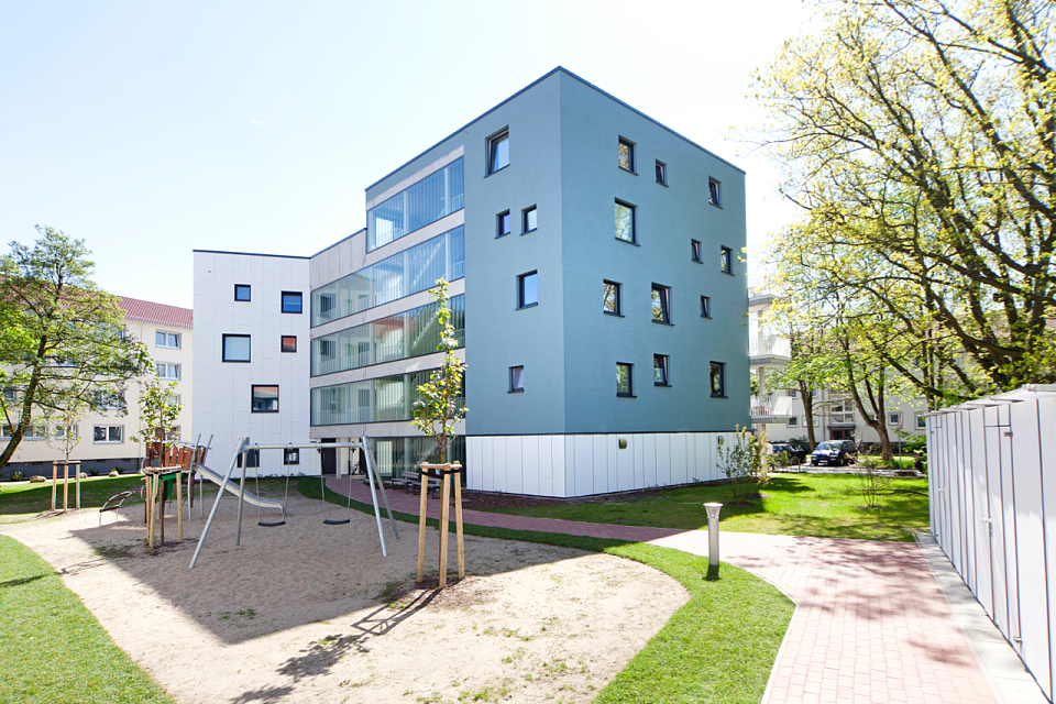 Die Stadt wächst in der Stadt - In Huchting baut die GEWOBA neue Wohnungen. Foto: GEWOBA