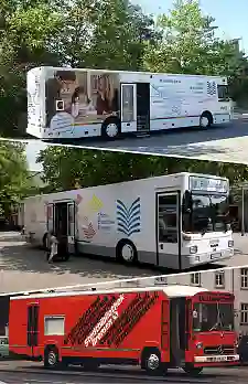 Die Busbibliothek aus drei Generationen