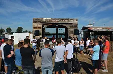 Vor dem Auftritt wurde kräftig geübt 