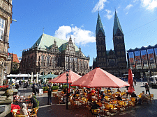 Der Bremer Marktplatz.