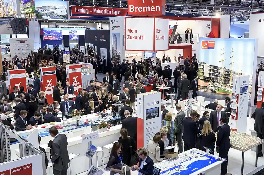 Impression aus dem vergangenen Jahr - EXPO REAL 2015 Messestand Bremen und Bremerhaven. Foto: WFB / Frank Pusch