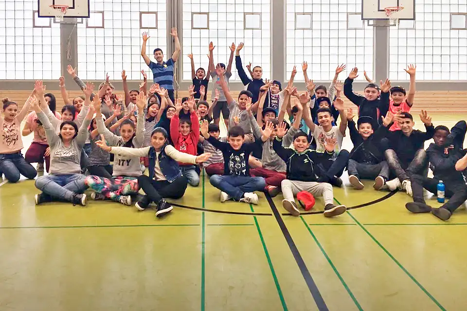 Die jungen Teilnehmerinnen und Teilnehmer des Herbstsprachcamps 