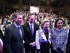Bürgermeister Carsten Sieling (li.) und Ehefrau Alexia Sieling (re.) mit Generalkonsulin Cornelia Pieper und Volker Wissing, stellvertretender Ministerpräsident Rheinlad-Pfalz und Landwirtschaftsminister