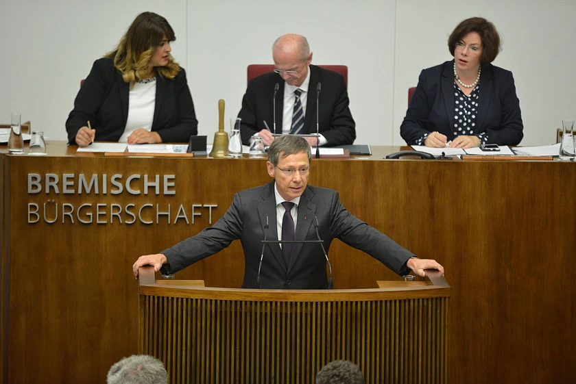 Bürgermeister Carsten Sieling: "Mit der Einigung bei den Bund-Länder-Finanzbeziehungen haben wir nun endlich wieder eine finanzpolitische Perspektive."