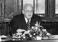 Roman Herzog - bei seinem Antrittsbesuch in Bremen als Bundespräsident