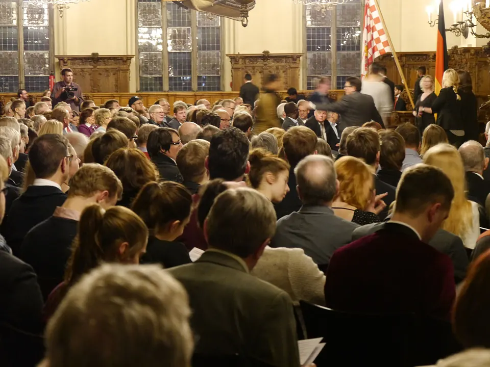 Großer Andrang beim Jahresempfang für Sportlerinnen und Sportler in der Oberen Rathaushalle 
