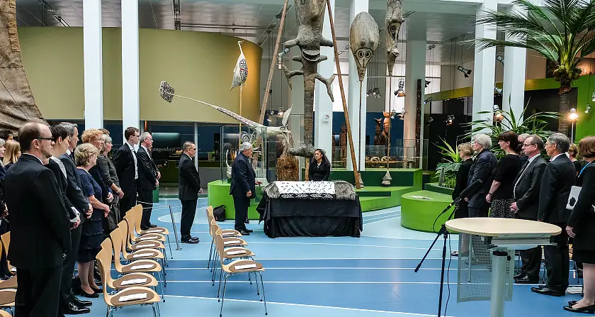 Übergabezeremonie im Überseemuseum | Foto: Jörg Oberheide