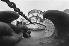 Die M.S. Friedrich vor der Restaurierung, März 1988 | Foto: Jochen Stoss