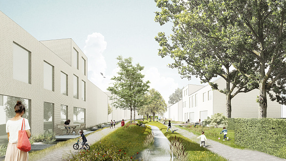 Grün, lebendig, offen – Die Gartenstadt Werdersee bietet 590 Wohnungen für Familien, Paare und Singles