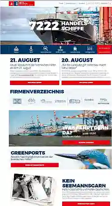 Neue Webseite von bremenports