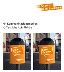 Bild der neuen Abfallkörbe