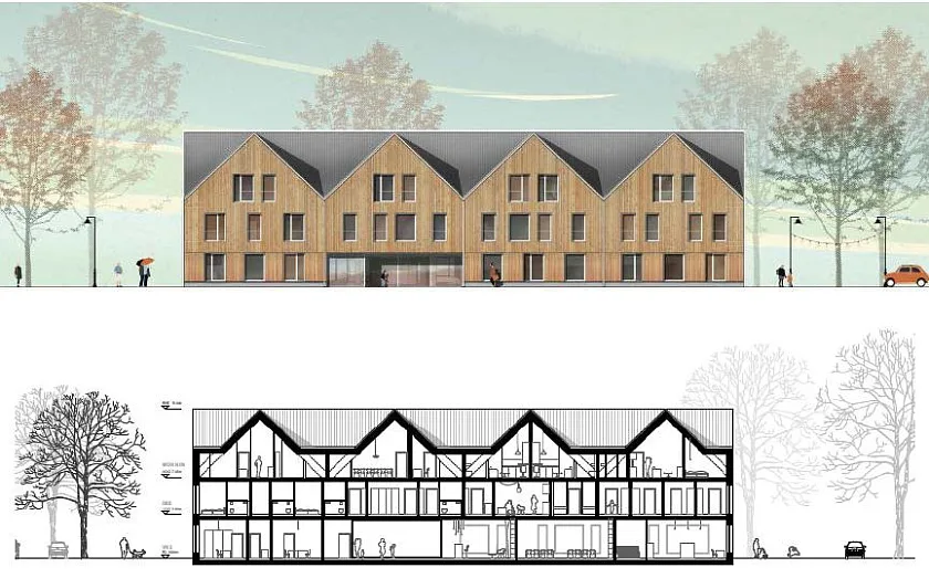 Studie zum Bauvorhaben Ellener Hof (Quelle: Der Senator für Umwelt, Bau und Verkehr)