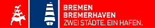 Logo: Bremen Bremerhaven. Zwei Städte. Ein Hafen.