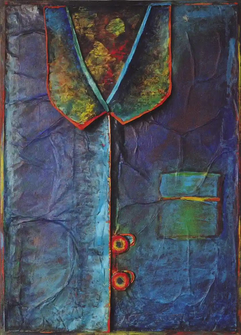 Kirsten Hammerström, "Kragen auf blau". Copyright: Foto: Jörg Koltermann