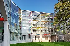 LIVING STREETS’, Bremerhaven Barrierefreie und altersgerechte Modernisierung eines Wohnquartiers der 1950er Jahre. Foto: Stäwog, Perlbach