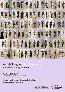 Das Ausstellungsplakat "100% mensch"