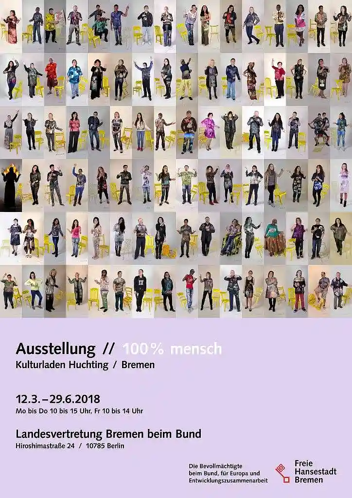 Das Ausstellungsplakat "100% mensch"