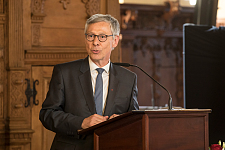 Bürgermeister Carsten Sieling begrüßte die Gäste des Deutschen Aussenwirtschaftstages 2018 im Bremer Rathaus