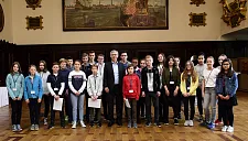 Der Bürgermeister und die Jugendlichen des Zukunftstages 2018