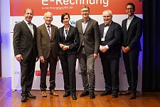 (v.l.n.r.) Randolf Stich, Hartmut Beuß, Dr. Ariane Berger, Ernst Bürger, Henning Lühr und Guido Gehrt