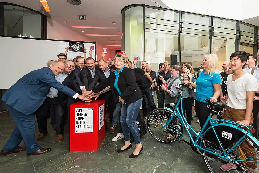 31 Ideen für Bremen suchen ab heute Unterstützerinnen und Unterstützer über die Crowdfunding-Plattform Schotterweg, die zum Starthaus Bremen gehört. Initiator des Wettbewerbs ist der Verein Unternehmen für Bremen e.V.