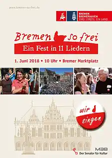 Das Plakat zum Mitsingfest am 1. Juni 2018 