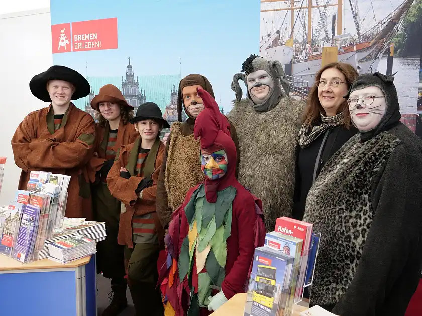 Die Bremer Stadtmusikanten zählen zu den berühmtesten 'Botschaftern' Bremens weltweit und sind deshalb immer mit dabei am 3. Oktober