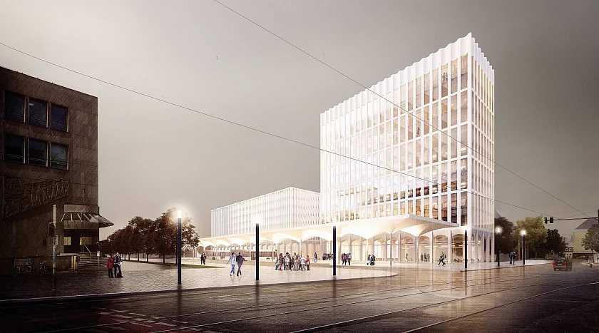 Blick vom Breitenweg auf das neue Ensemble