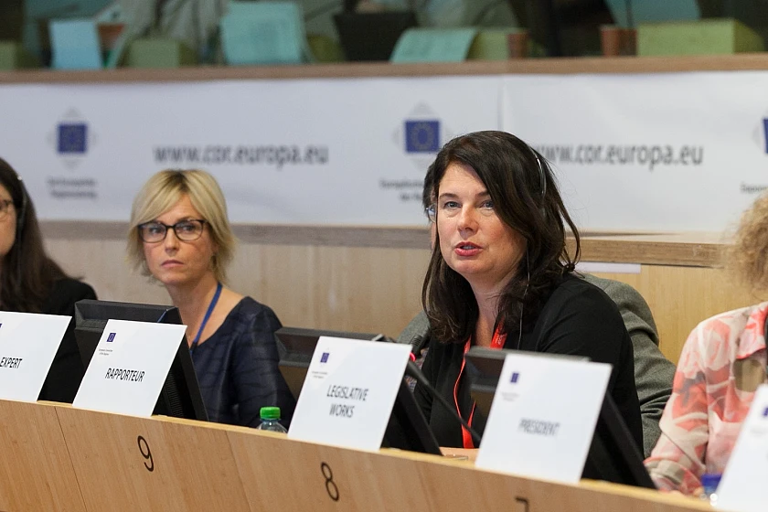 Staatsrätin Ulrike Hiller in der gestrigen Sitzung der Fachkommission für Sozialpolitik, Bildung, Beschäftigung, Forschung und Kultur (SEDEC) des Europäischen Ausschusses der Regionen