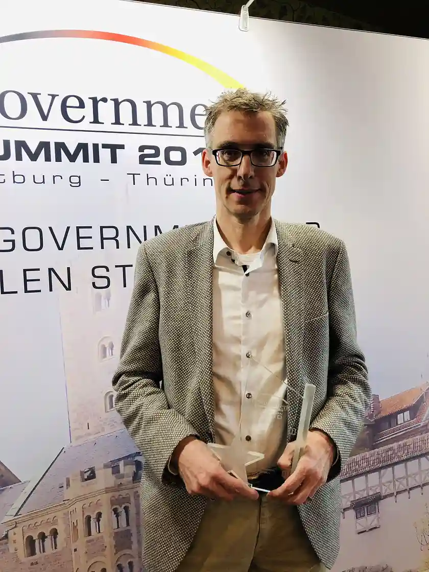 Dr. Martin Hagen bei der Preisverleihung auf der Wartburg