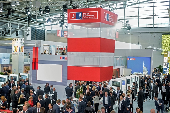 Der Bremer Stand auf der Immobilienfachmesse Expo Real 2018 in München. Hier präsentierten sich 27 Unternehmen aus Bremen und Bremerhaven einem internationalen Publikum.