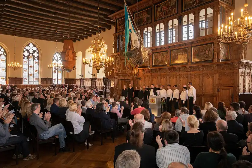 Verabschiedung in den Ruhestand von Andreas Hoops, Geschaeftsfuehrer der Lebenshilfe Bremen e.V. © Joerg Sarbach