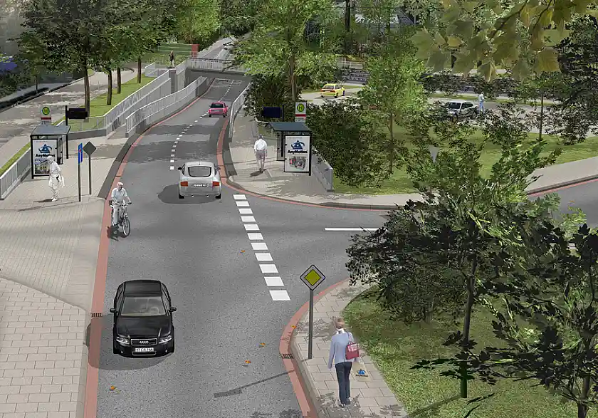 Das Bild zeigt die Unterführung der Bahngleise in der Mühlenfeldstraße und ist frei zur Veröffentlichung.