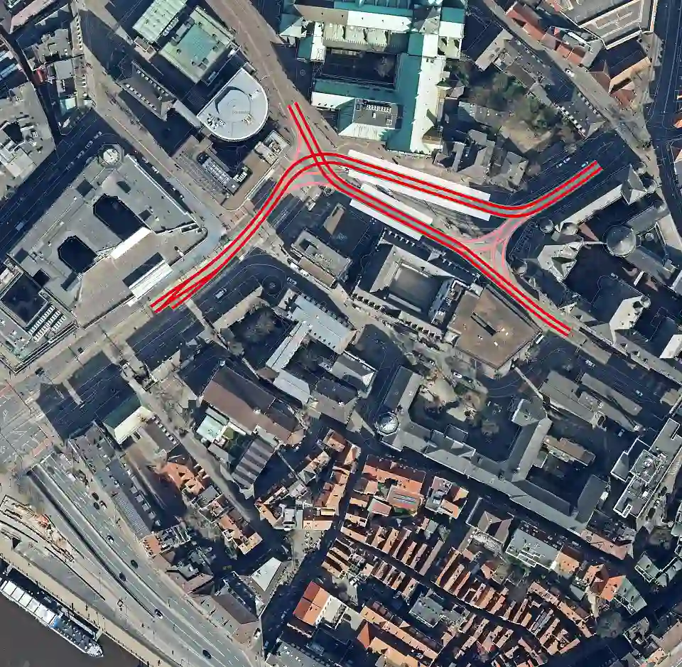 Variante 5.1 Quelle: BPR / Horeis & Blatt, Grundlage © GeoBasis-DE / Geoinformation Bremen, 2019
